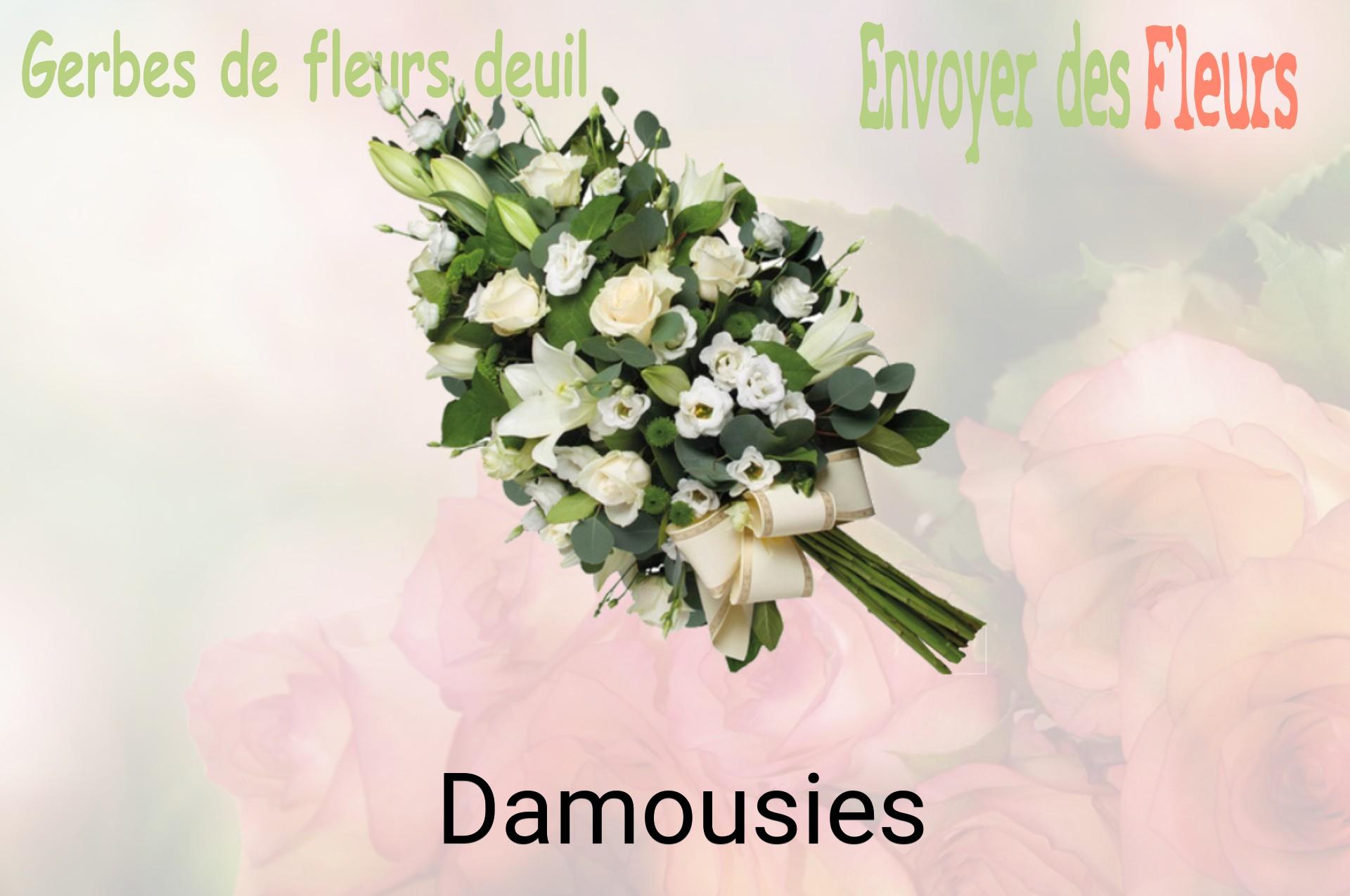 Gerbe de fleurs de deuil livrée à Damousies